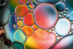 Dimex Vlies Fotótapéta - Water bubbles abstract colorful background - 375x250 cm (MS-5-2541)