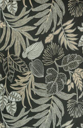 Grandeco Drapp és krém levél mintás tapéta (A75302) (A75302)