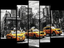 Consalnet Vászonkép, 5 darabos, Taxisok 170x100 cm méretben (C5-20243S4A)