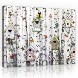 Consalnet Madarak és pillangók az erdőben, vászonkép, 60x40 cm méretben (C5-10950O4)