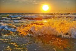 Dimex Vlies Fotótapéta - Sunrise over the sea - 375x250 cm (MS-5-3123)