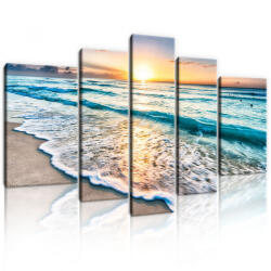 Consalnet Vászonkép, 5 darabos, Napos tenger 170x100 cm méretben (C5-11040S4A)