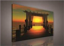 Consalnet Vászonkép, Naplemente a mólónál, 60x40 cm méretben (C5-189O4)