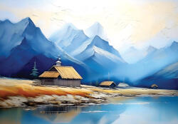 Sverus Fotótapéta Tranquil Reflections: A Mountain's Embrace, 416 x 254 cm (SV-1668777188-416X254CM)