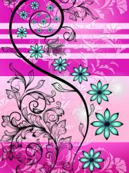 Consalnet Virág minta poszter, fotótapéta, Vlies (206x275 cm, álló) (C1-1264VEA)