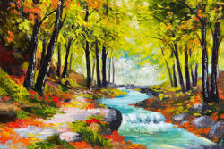 Dimex Vlies Fotótapéta - River in autumn forest - 375x250 cm (MS-5-2032)