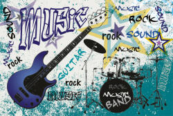 Dimex BLUE GUITAR fotótapéta, poszter, vlies alapanyag, 375x250 cm (MS-5-0323)