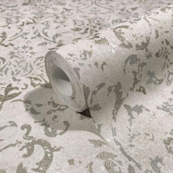 Marburg Szürkés bézs-ezüst kopottas barokk mintás tapéta (City Glow 34291) (34291)