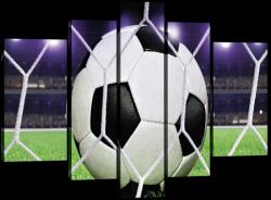 Consalnet Vászonkép, 5 darabos, Focilabda a hálóban 170x100 cm méretben (C5-20121S4A)