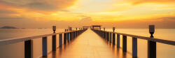Dimex WOODEN BRIDGE AT SUNRISE öntapadós konyhai poszter, 180x60 cm (KI-180-114)