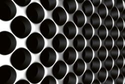 Dimex Vlies Fotótapéta - Aluminium silver fence 3d illustration - 375x250 cm (MS-5-2607)