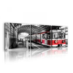 Consalnet Vászonkép 3 darabos, Vasútállomás, 3 db 25x25 cm méret (C5-11392S13)