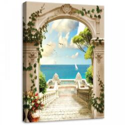 Consalnet Teraszról kilátás a Tengerre, vászonkép, 50x70 cm méretben (C5-11510O7)