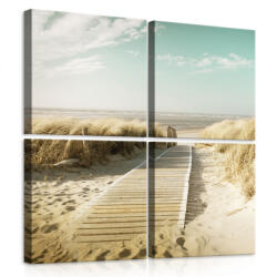 Consalnet Vászonkép 4 darabos, Út a tengerpartra 50x50 cm méretben (C5-11593S20)