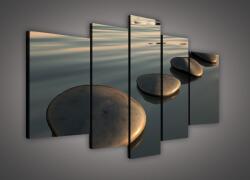 Consalnet Vászonkép, 5 darabos, Kövek 170x100 cm méretben (C5-138S4A)