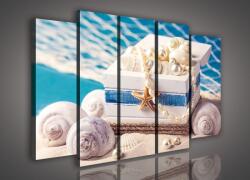 Consalnet Vászonkép, 5 darabos Tenger kincsei 150x100 cm méretben (C5-812S12)