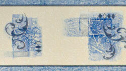 BTS Fehér-kék-ezüst mintás bordűr (0, 133x10 m) (BTS310-4)