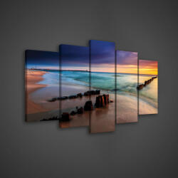 Consalnet Vászonkép 5 darabos, Folyómeder 100x60 cm méretben (C5-422S17)