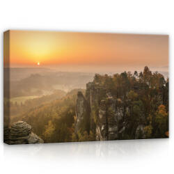 Consalnet Napfelkelte erdővel, vászonkép, 60x40 cm méretben (C5-12374O4)