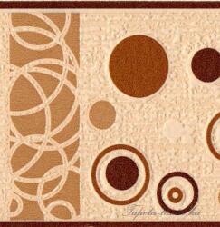 Jász-Iron Beige -sötétbarna kör mintás bordűr (227-086)