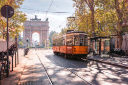 Dimex Vlies Fotótapéta - Vintage Tram - 375x250 cm (MS-5-1238)