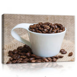 Consalnet Kávészemek bögrében, vászonkép, 60x40 cm méretben (C5-10887O4)