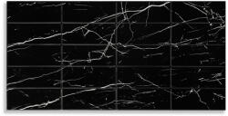 GRACE 3D PVC falpanel "Travertine" fekete alapon fehér márvány (TP10032980)