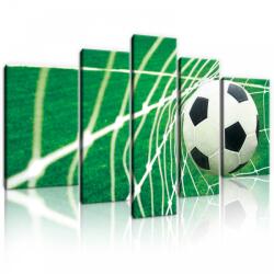 Consalnet Vászonkép, 5 darabos, Focilabda a hálóban 170x100 cm méretben (C5-20125S4A)