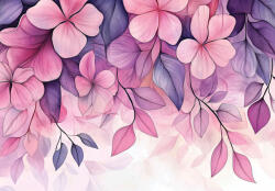 Consalnet Lila-rózsaszín virág kavalkád poszter, fotótapéta, Vlies (100 x 75 cm) (C1-15598VX2)