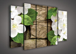 Consalnet Vászonkép, 5 darabos Meggyvirágok 150x100 cm méretben (C5-1528S12)