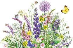 Dimex Vlies Fotótapéta - Hand drawn flowers - 375x250 cm (MS-5-1304)