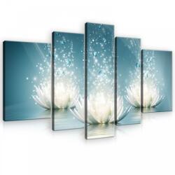 Consalnet Vászonkép, 5 darabos, Tavi rózsák 170x100 cm méretben (C5-10224S4A)