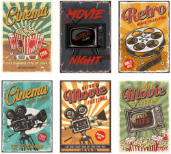 Dimex Vlies Fotótapéta - Old Cinema Posters - 375x250 cm (MS-5-2105)