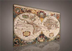 Consalnet Vászonkép, Régi térkép, 60x40 cm méretben (C5-588O4)