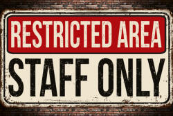 Dimex Vlies Fotótapéta - Restricted area - 375x250 cm (MS-5-2058)