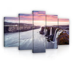 Consalnet Vászonkép 5 darabos, Víz sodrása a sziklák között 100x60 cm méretben (C5-12659S17)