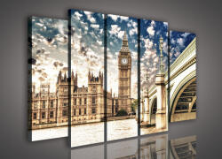 Consalnet Vászonkép, 5 darabos Big Ben 150x100 cm méretben (C5-1009S12)