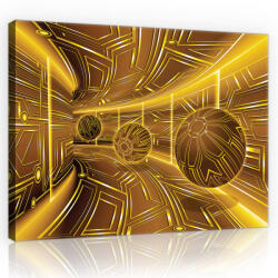 Consalnet Sárga alagút golyókkal, vászonkép, 60x40 cm méretben (C5-10081O4)