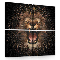 Consalnet Vászonkép 4 darabos, Oroszlán 50x50 cm méretben (C5-11559S20)