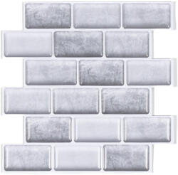 GRACE Csempematrica, 3D Öntapadós falpanel, Szürke tégla, 30x30 cm (TP02802)