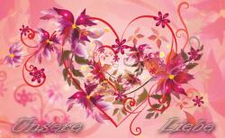 Consalnet Absztrakt szív poszter, fotótapéta, Vlies (416 x 254 cm) (C1-781VEXXXL)