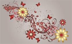 Consalnet Virág minta poszter, fotótapéta, Vlies (208 x 146 cm) (C1-1641VEXL)