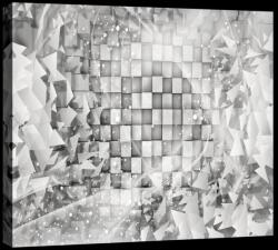 Consalnet Kockás absztrakt, vászonkép, 60x40 cm méretben (C5-20134O4)