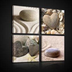 Consalnet Vászonkép 4 darabos, Kavicsok 50x50 cm méretben (C5-10811S20)
