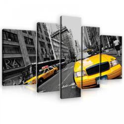Consalnet Vászonkép, 5 darabos, New York Taxi 170x100 cm méretben (C5-10069S4A)