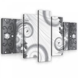 Consalnet Vászonkép, 5 darabos, Szürke absztrakt 170x100 cm méretben (C5-10209S4A)