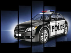 Consalnet Vászonkép, 5 darabos, Rendőrautó 170x100 cm méretben (C5-20245S4A)