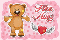 Consalnet Maci Free hugs poszter, fotótapéta (104 x 70, 5 cm) (C1-12802VEM)