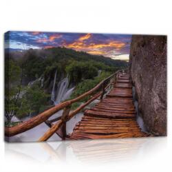 Consalnet Híd a vízesések felett, vászonkép, 60x40 cm méretben (C5-11765O4)