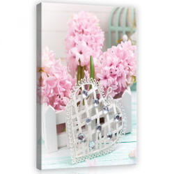 Consalnet Szív és virágok, vászonkép, 40x60 cm méretben (C5-11913O4)